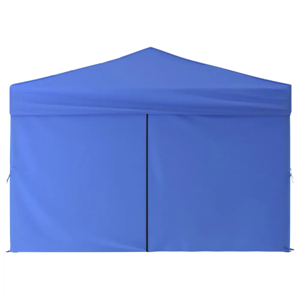 Folding Party Tent with Sidewalls Blue 3x3 m