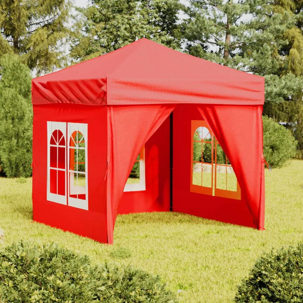 Folding Party Tent with Sidewalls Blue 3x3 m