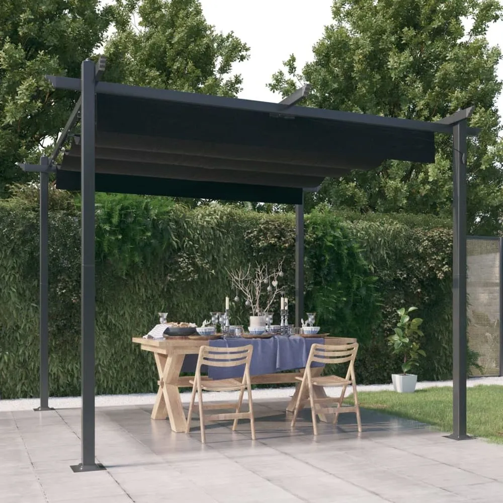 Garden Gazebo with Retractable Roof 4 x 3 x 2.2 m