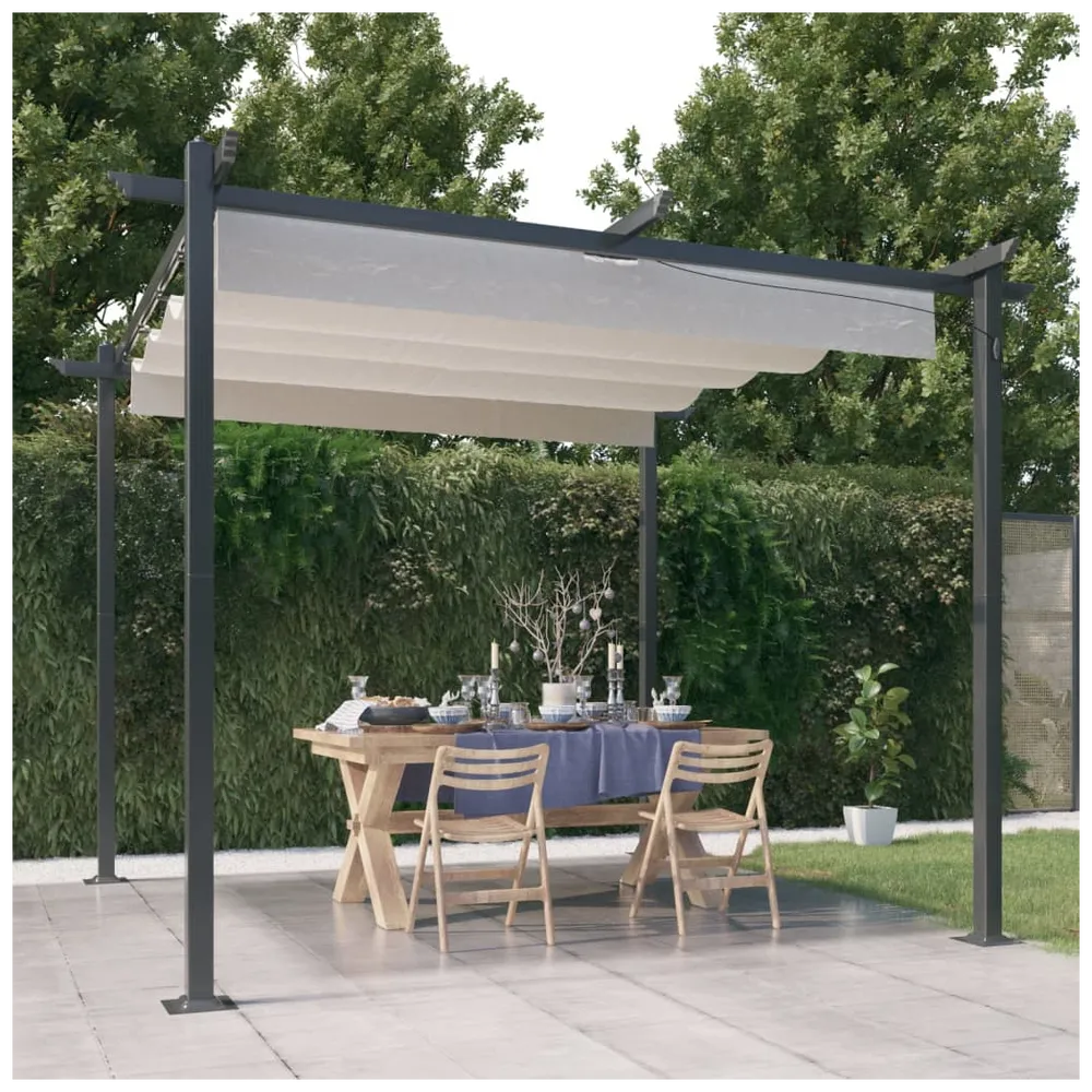 Garden Gazebo with Retractable Roof 4 x 3 x 2.2 m