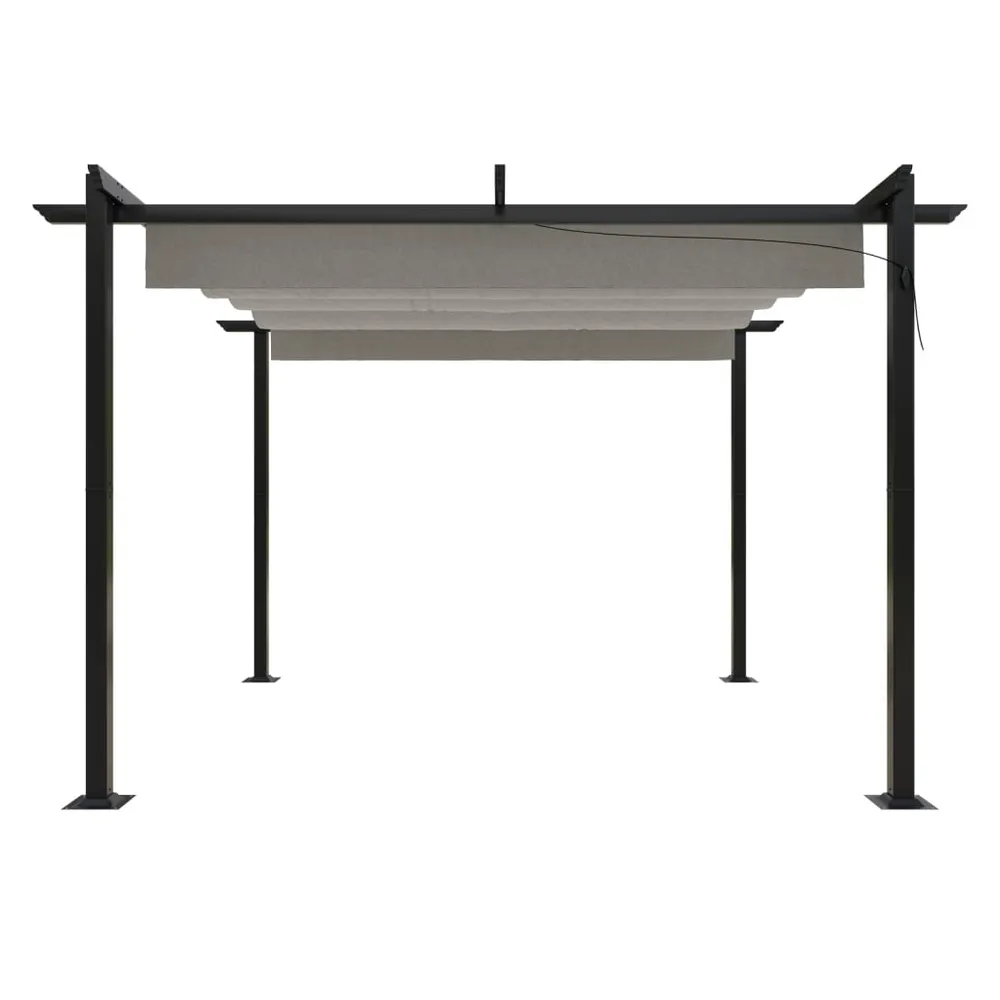 Garden Gazebo with Retractable Roof 4 x 3 x 2.2 m