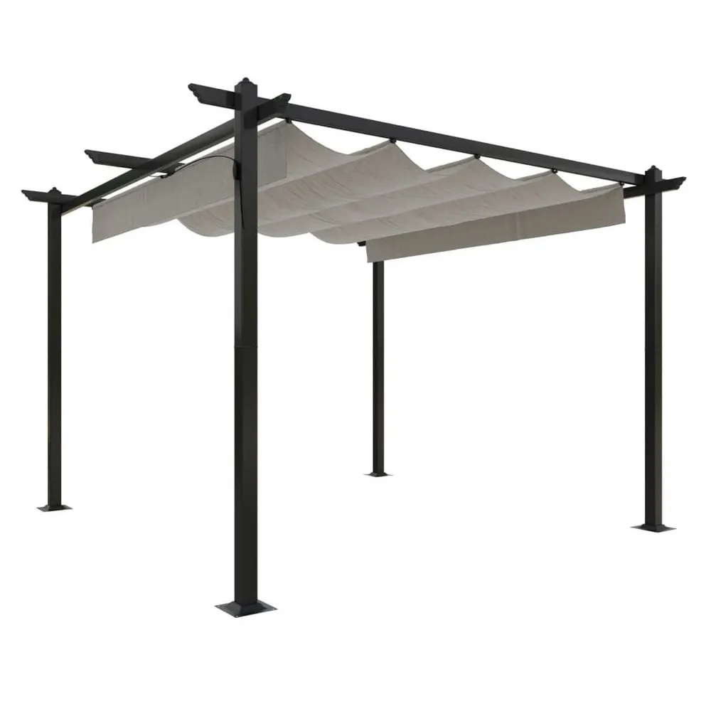 Garden Gazebo with Retractable Roof 4 x 3 x 2.2 m