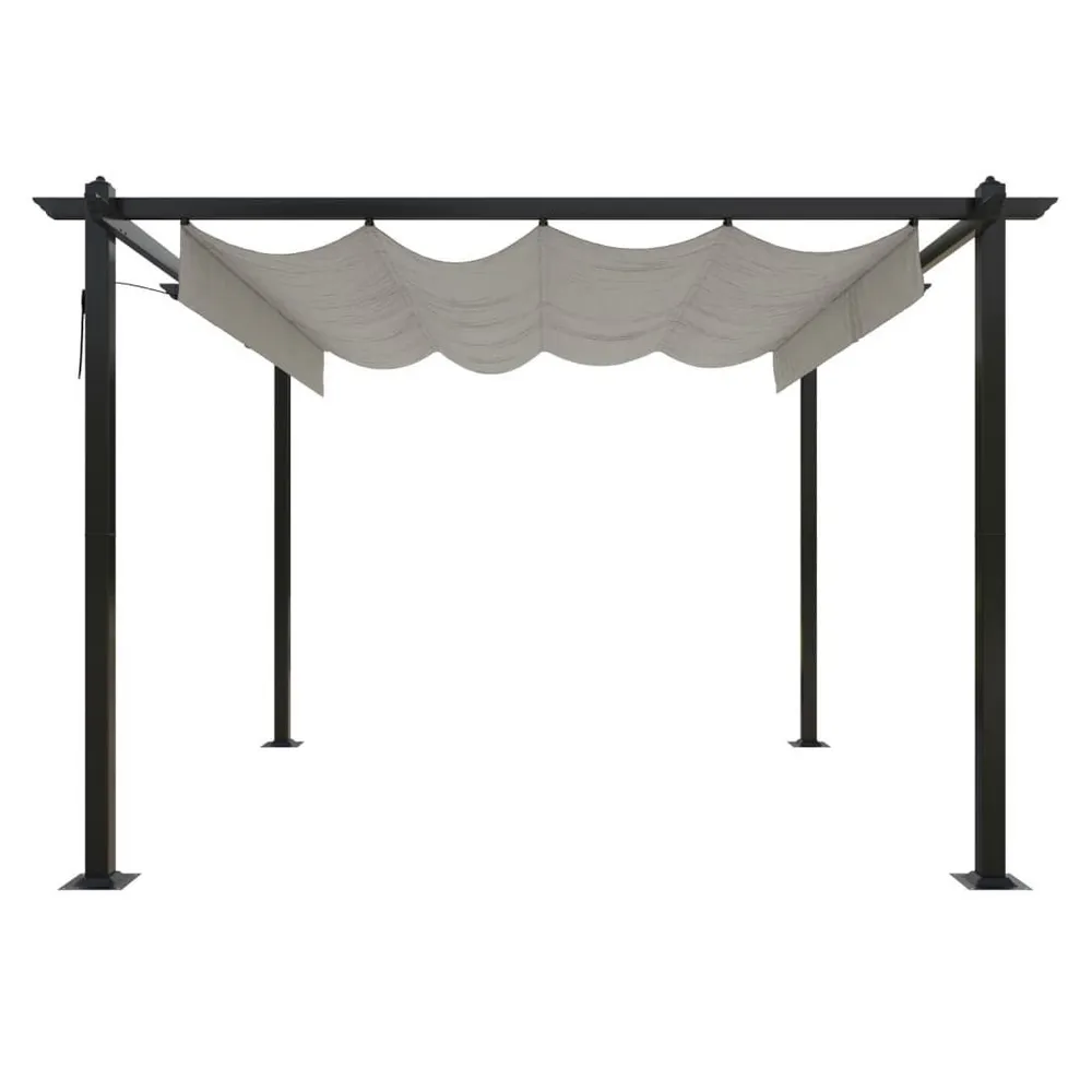 Garden Gazebo with Retractable Roof 4 x 3 x 2.2 m