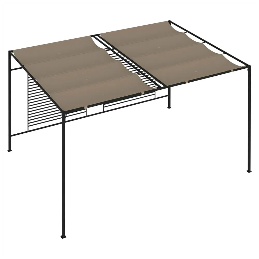 Gazebo with Retractable Roof 3x4x2.3 m Taupe 180 g/m�
