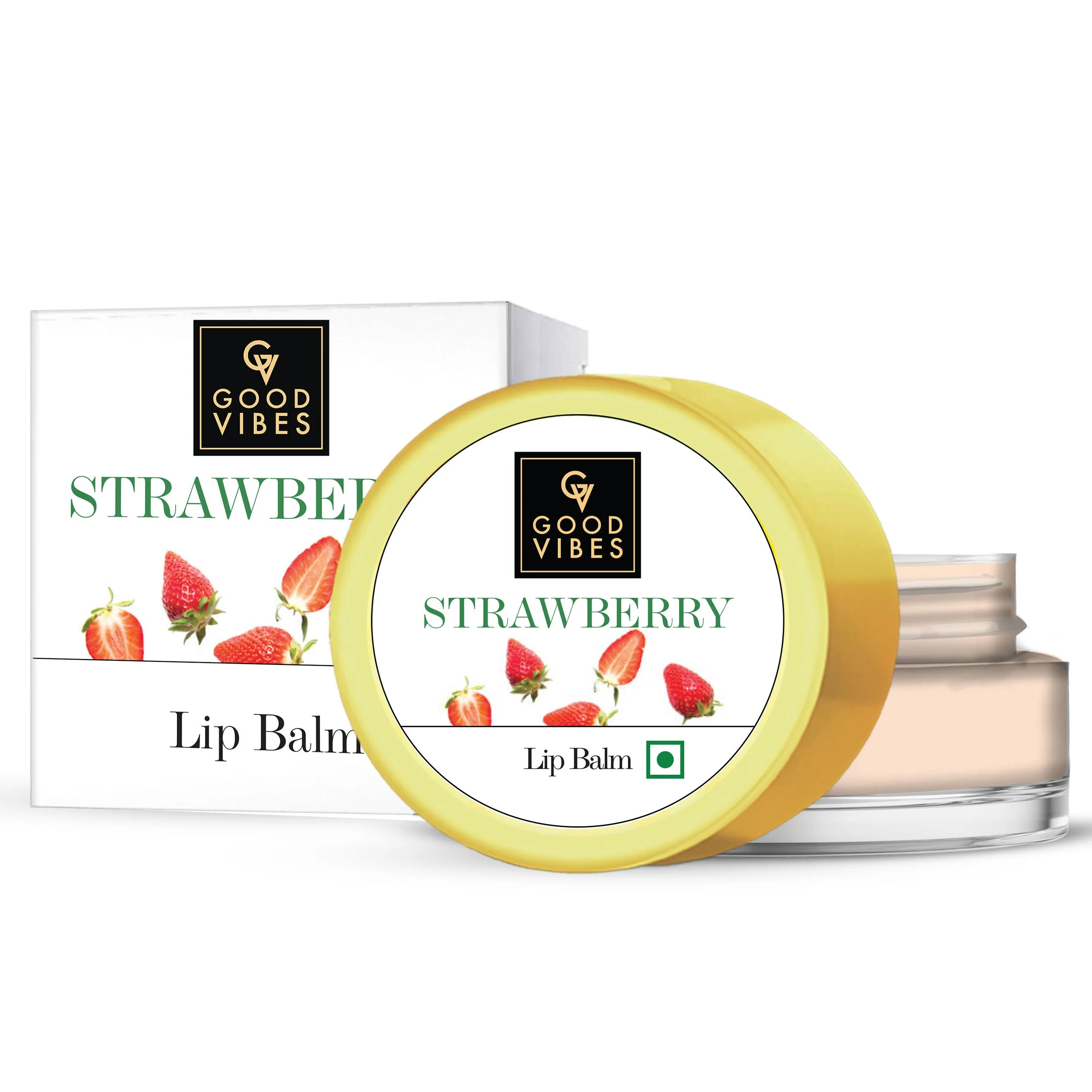 Good Vibes Strawberry Lip Balm | Moisturizing, Nourishing | No Animal Testing (8 g)
