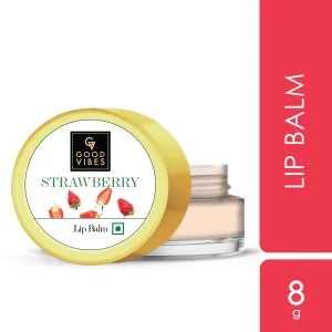 Good Vibes Strawberry Lip Balm | Moisturizing, Nourishing | No Animal Testing (8 g)