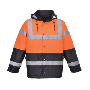 High Visibility - Two Tone Traffic Jacket - Orange/Navy Blue - 3X