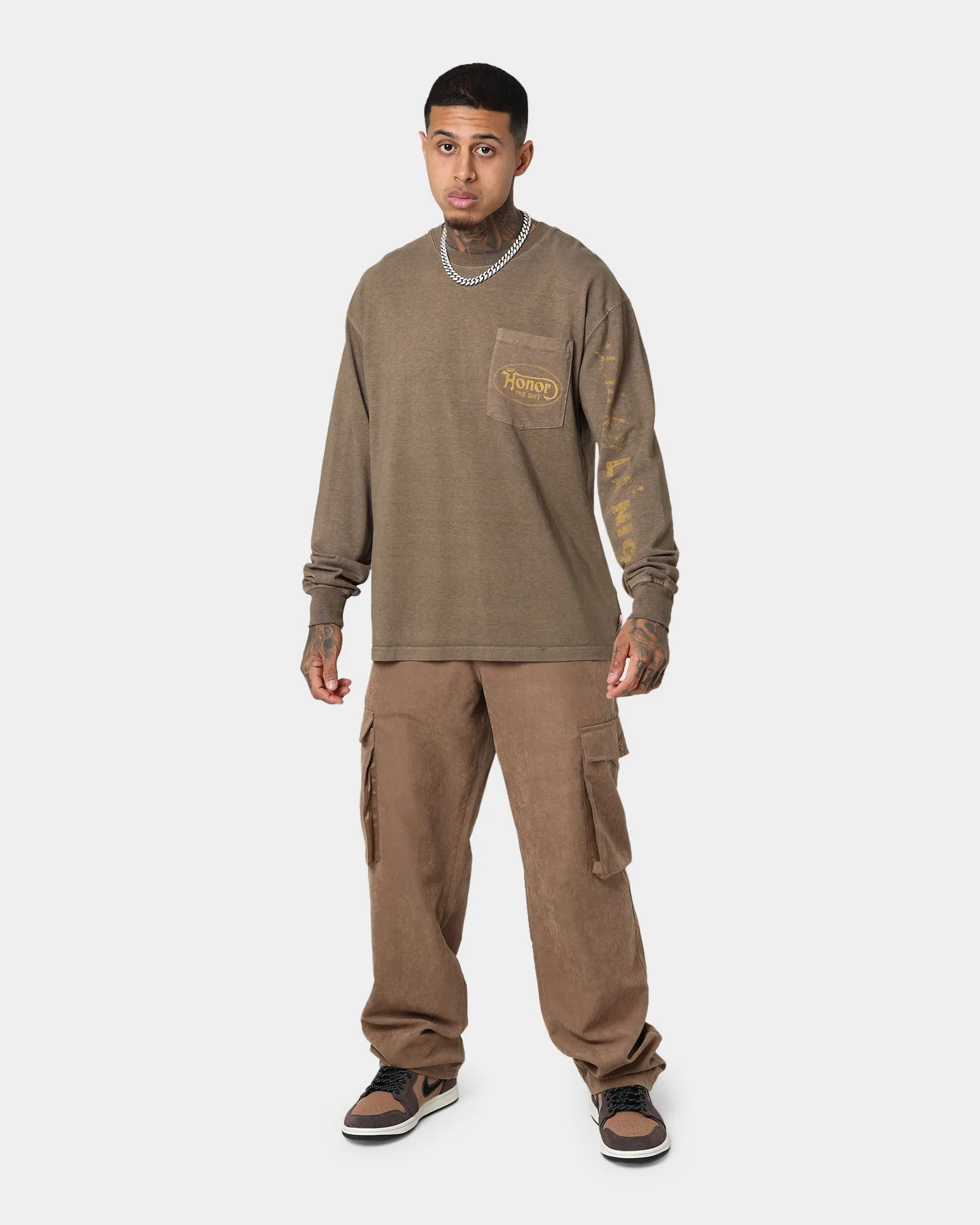 Honor The Gift Lucky Hand Long Sleeve T-Shirt Coyote