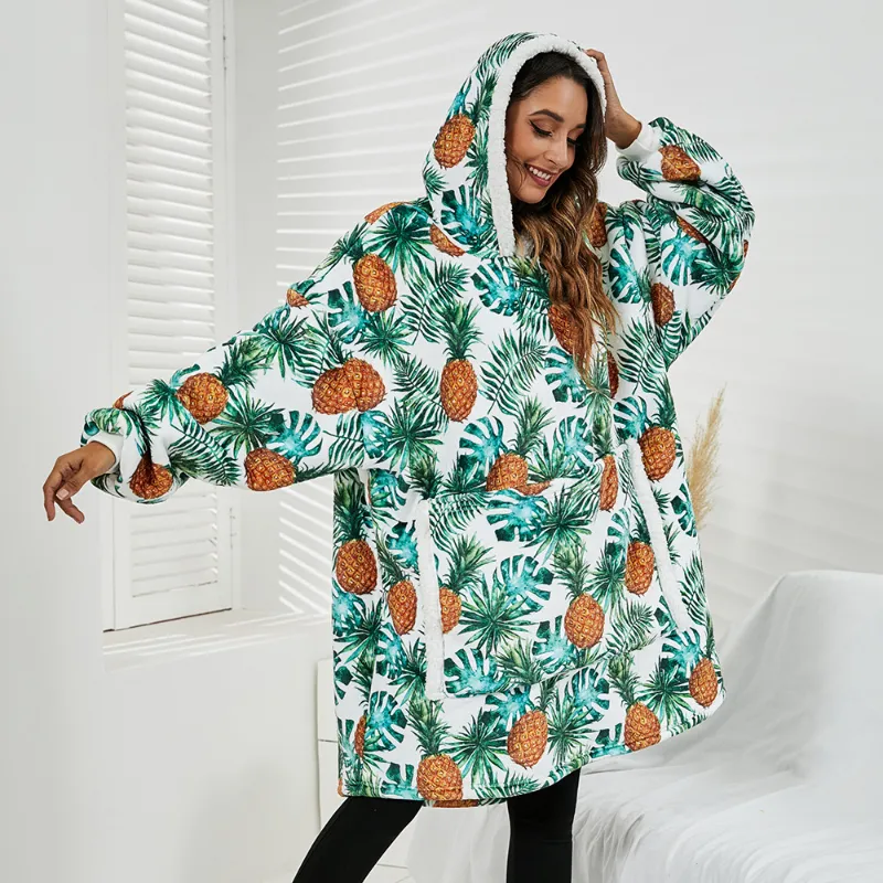 Hoodies Blankets Thickened Pullover Sweater Lazy Blanket Home Wear