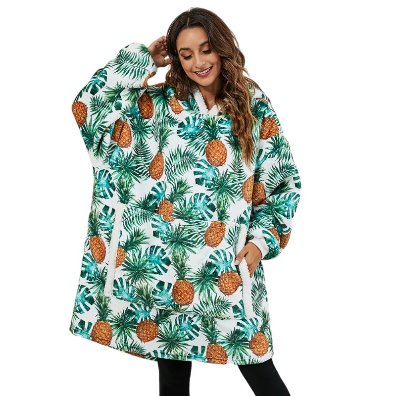 Hoodies Blankets Thickened Pullover Sweater Lazy Blanket Home Wear