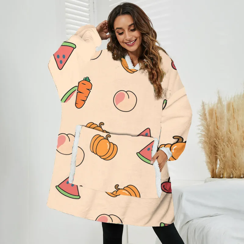 Hoodies Blankets Thickened Pullover Sweater Lazy Blanket Home Wear