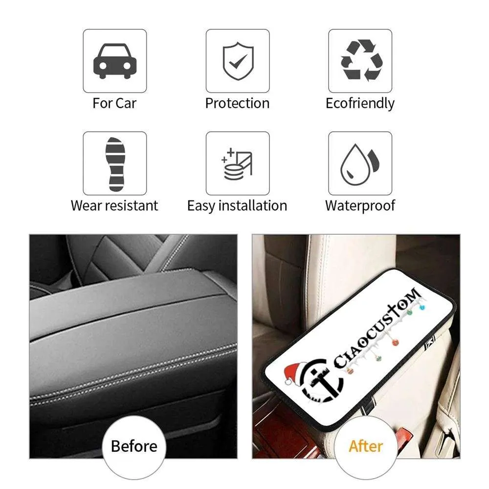I Can Only Imagine Flower Cross Butterfly Seat Box Cover, Christian Car Center Console Cover, Religious Car Interior Accessories