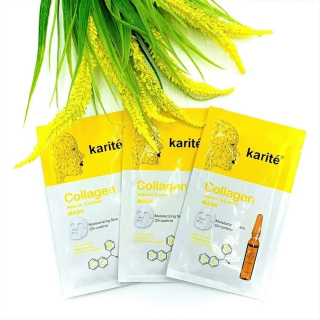 Karite Collagen Natural Essence Facial Mask - 3pcs