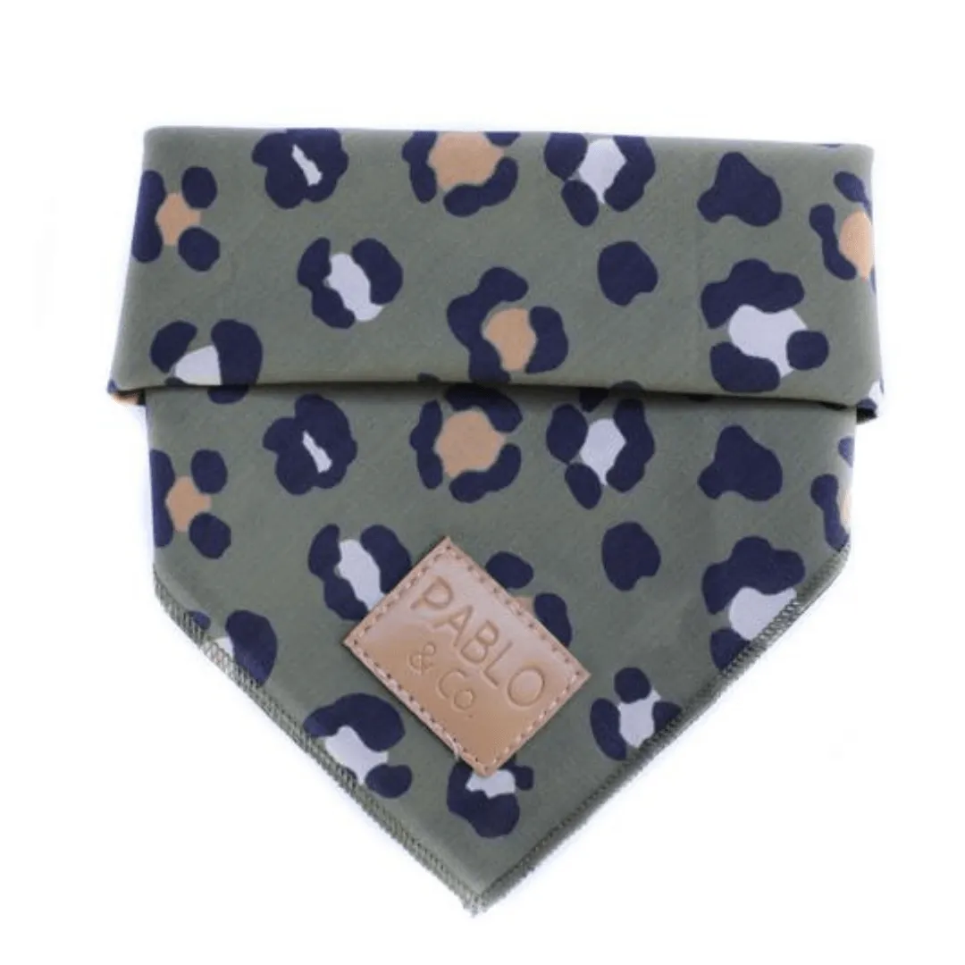 Khaki Leopard Dog Bandana