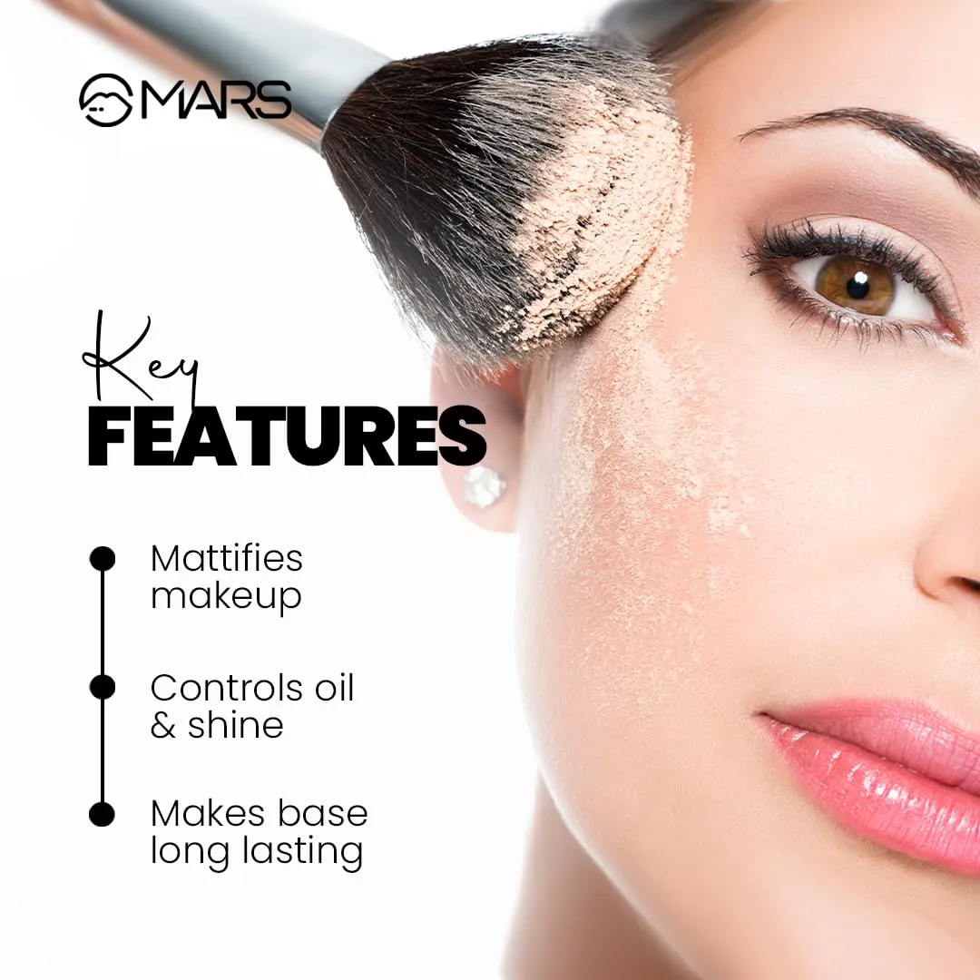 MARS Born To Bake Setting Powder With Matte Finish | Long-Lasting & Ultra-Durable | Oil Control & Enhanced Sebum Management | Blurs Pores & Smooths Fine Lines (10g) (HONEY GAZE)