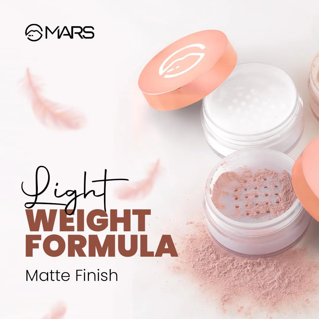 MARS Born To Bake Setting Powder With Matte Finish | Long-Lasting & Ultra-Durable | Oil Control & Enhanced Sebum Management | Blurs Pores & Smooths Fine Lines (10g) (HONEY GAZE)