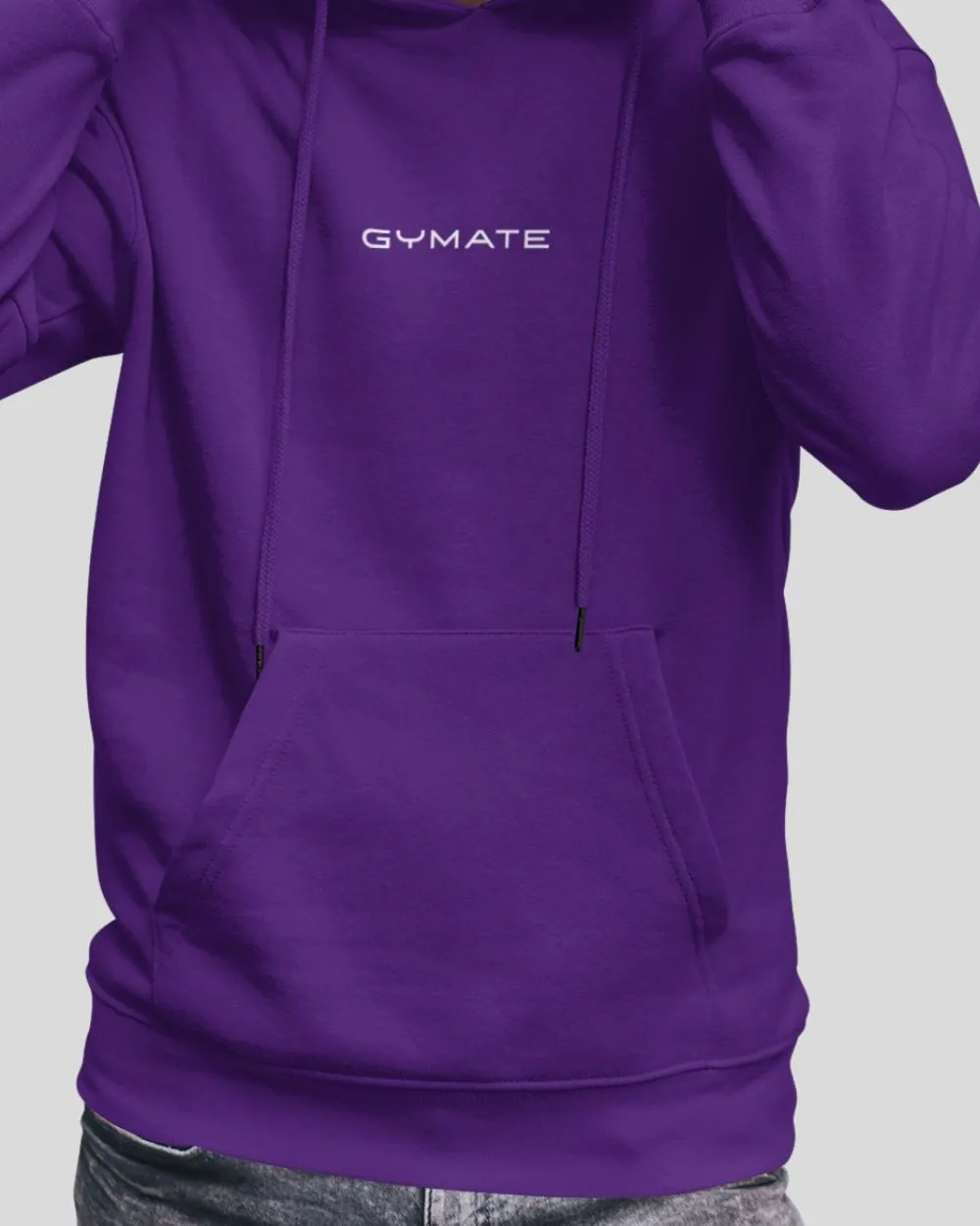 Mens Purple Hoodies Designer Gymate Original small logo [ctr]