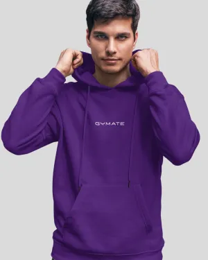 Mens Purple Hoodies Designer Gymate Original small logo [ctr]