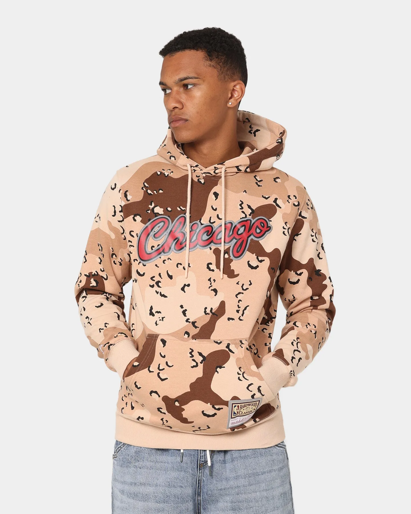 Mitchell & Ness Chicago Bulls Camo Reflective Hoodie Sand Camo