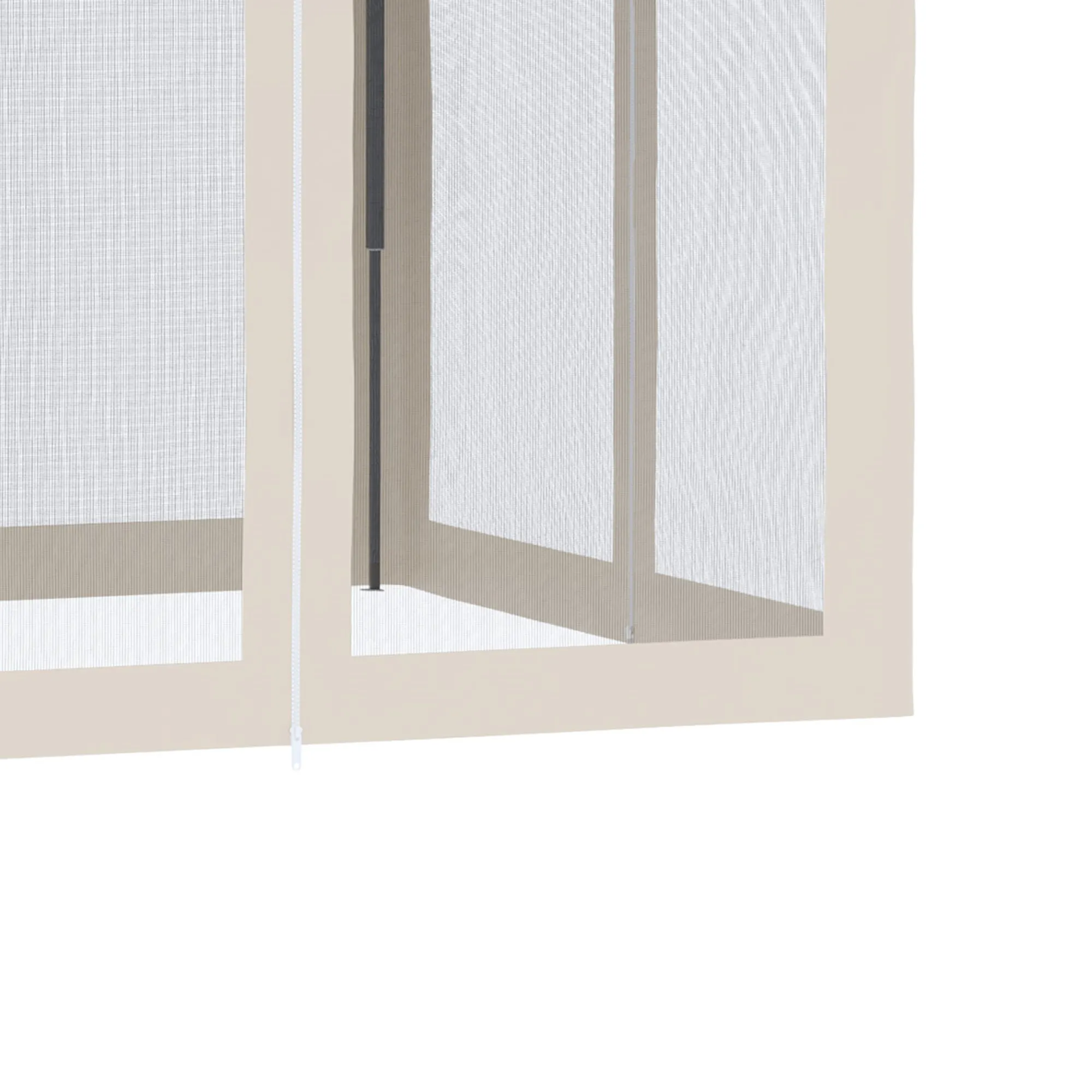 Neuman 10 x 11 ft Outdoor Gazebo with Removable Zipper Netting - Beige