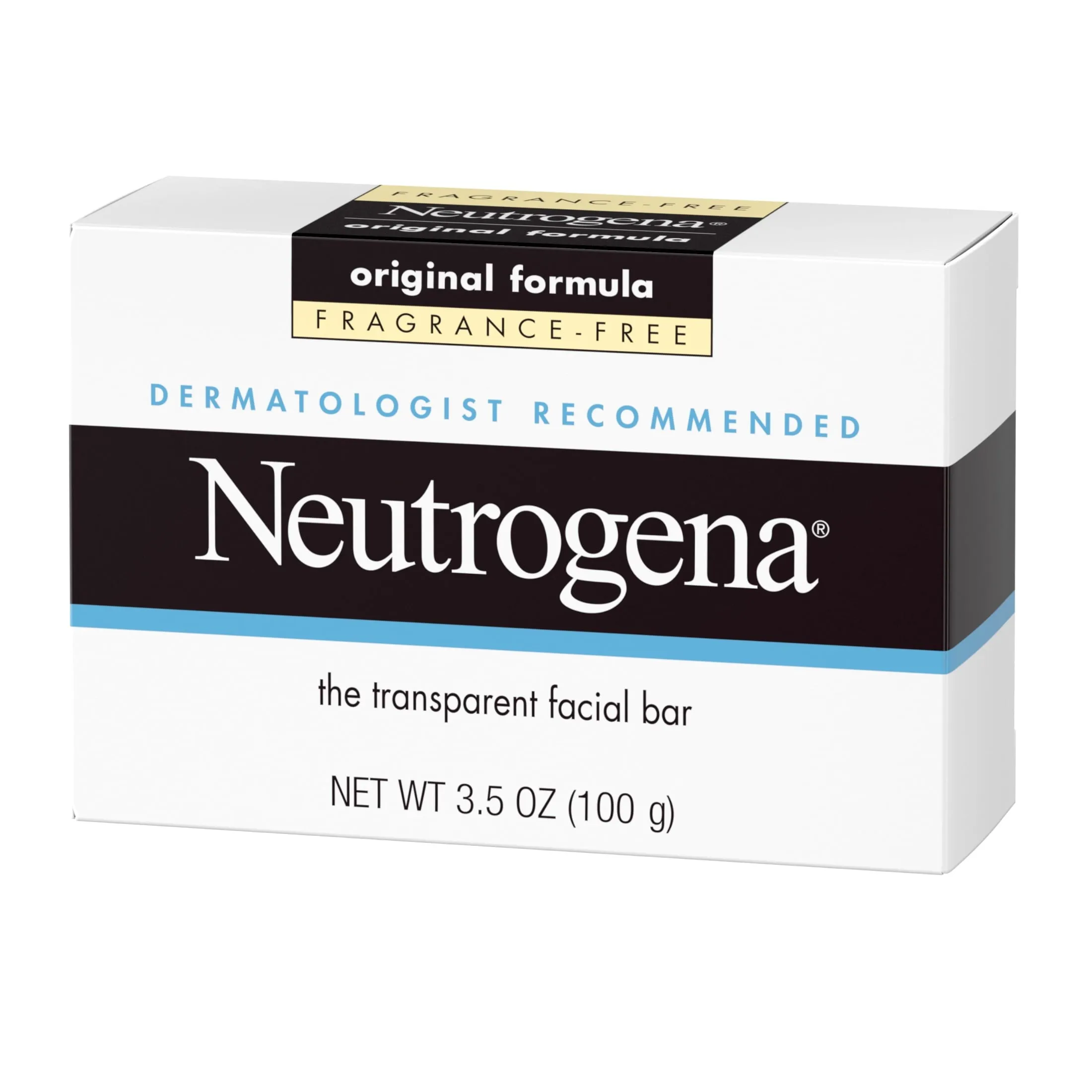 Neutrogena Original Fragrance-Free Gentle Facial Cleansing Bar, 3.5 oz