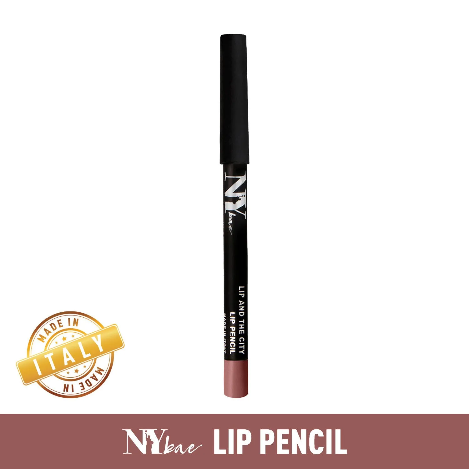 NY Bae Lip And The City Lip Pencil - Taupe Nude Times Square 6 (0.8 g) | Mauve | Creamy Matte Finish | Enriched with Vitamin E & Coconut Oil | Rich Colour Payoff | Long lasting | Transfer Resistant | Vegan | Cruelty & Paraben Free