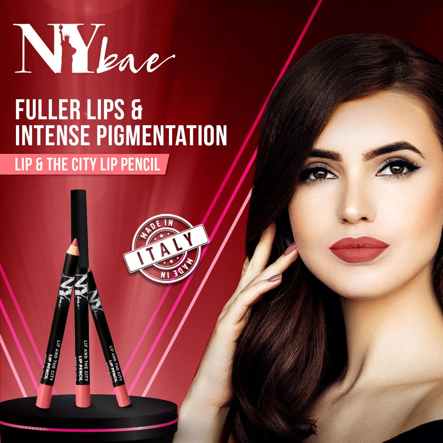 NY Bae Lip And The City Lip Pencil - Taupe Nude Times Square 6 (0.8 g) | Mauve | Creamy Matte Finish | Enriched with Vitamin E & Coconut Oil | Rich Colour Payoff | Long lasting | Transfer Resistant | Vegan | Cruelty & Paraben Free