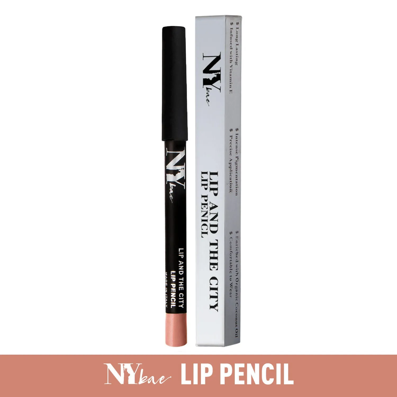 NY Bae Lip And The City Lip Pencil - Terra Cotta Liberty Lady 13 (0.8 g) | Brown | Creamy Matte Finish | Enriched with Vitamin E & Coconut Oil | Rich Colour Payoff | Long lasting | Transfer Resistant | Vegan | Cruelty & Paraben Free