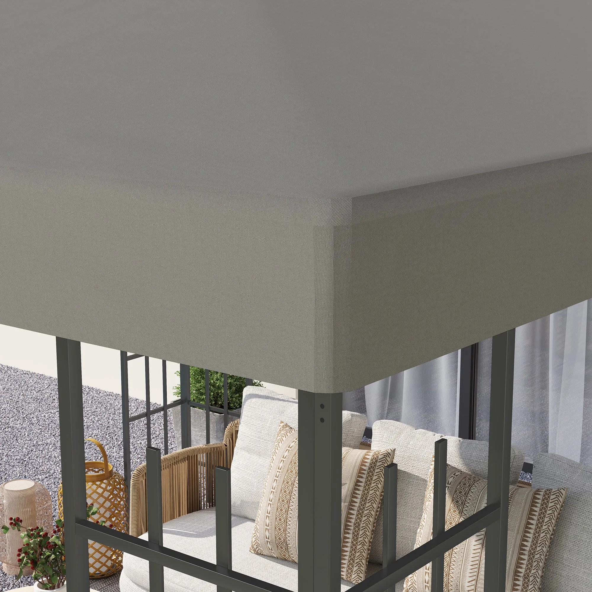 Outsunny 3 x 3(m) Gazebo Canopy Replacement Cover, UPF30 