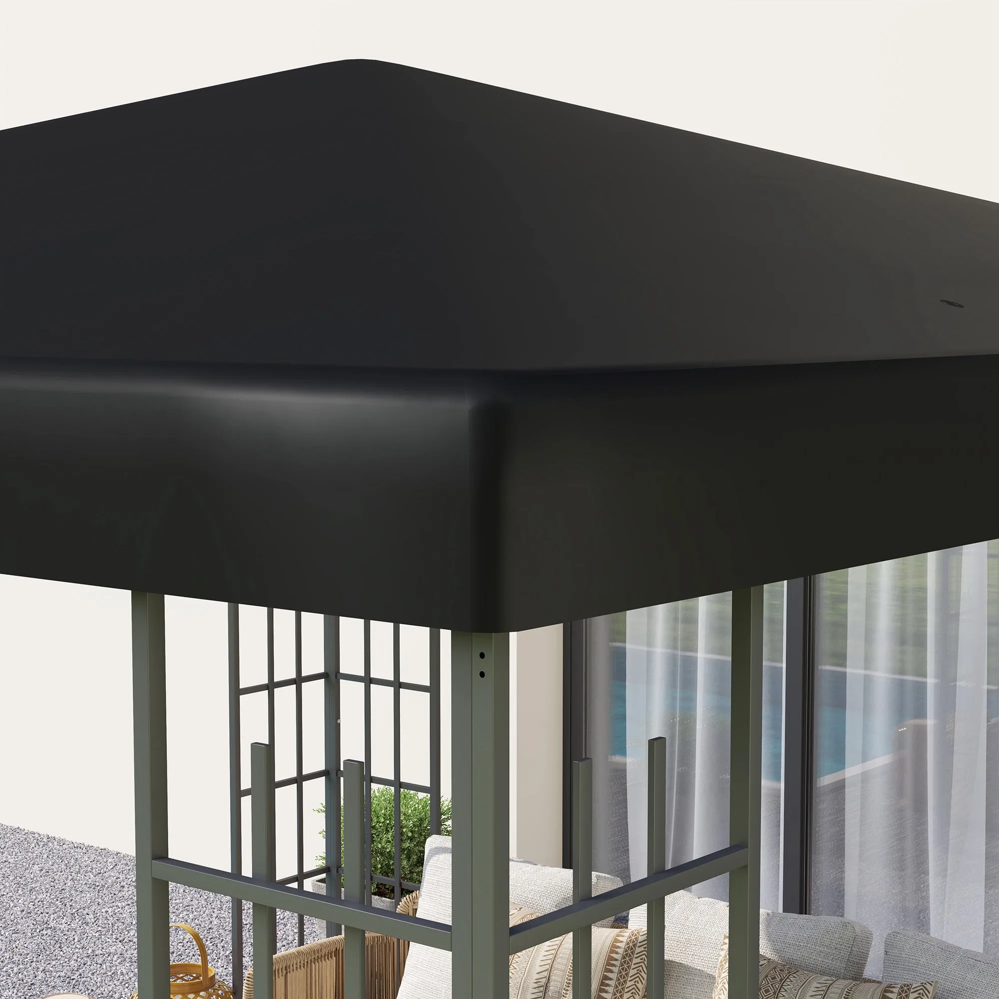 Outsunny 3 x 3(m) Gazebo Canopy Replacement Cover, UPF30 