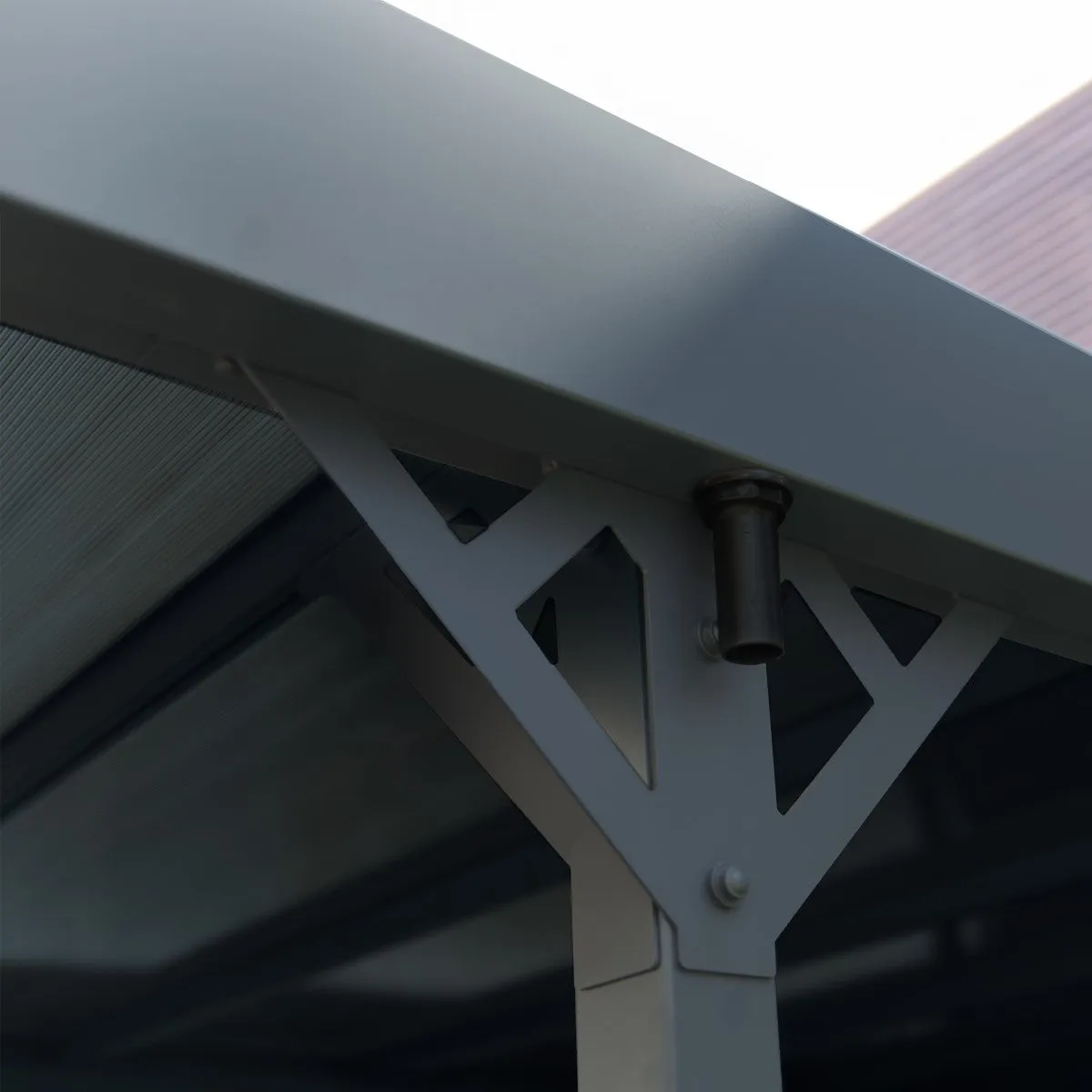 Palram - Canopia | Palma 5000 Carport/Patio Cover - Gray/Gray - 16X10x7 ft
