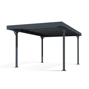 Palram - Canopia | Palma 5000 Carport/Patio Cover - Gray/Gray - 16X10x7 ft