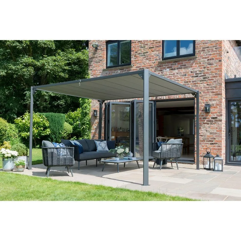Pandora 3 x 3M Garden Gazebo by Garden Must Haves with a  Grey Canopy