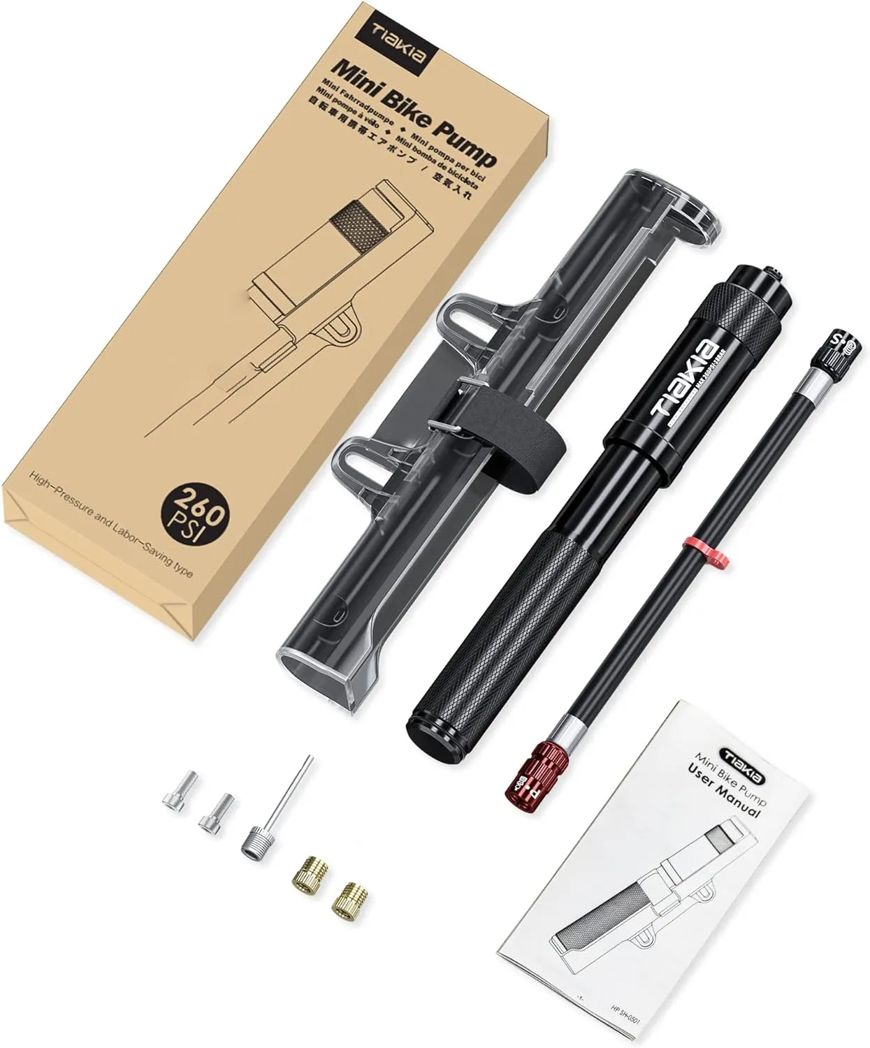 Pompe  Vlo Mini Haute Pression Portable Gonflage Facile - Fitnessterapy