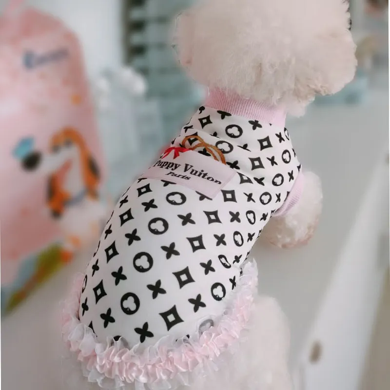 puppy vuiton ruffle top