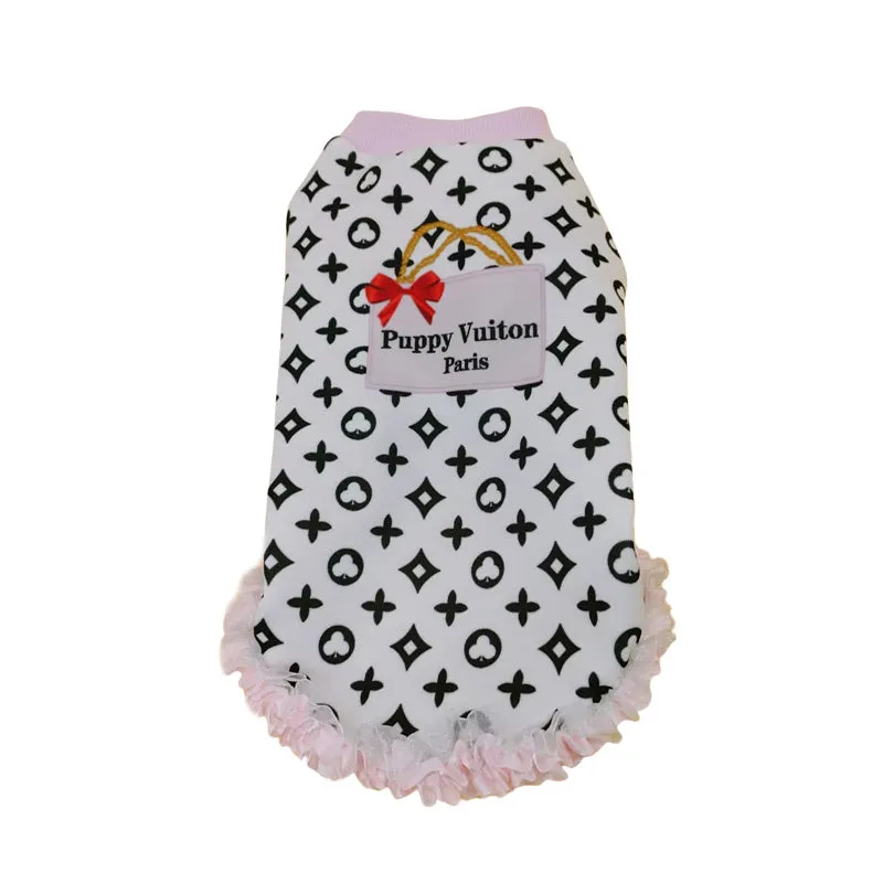 puppy vuiton ruffle top