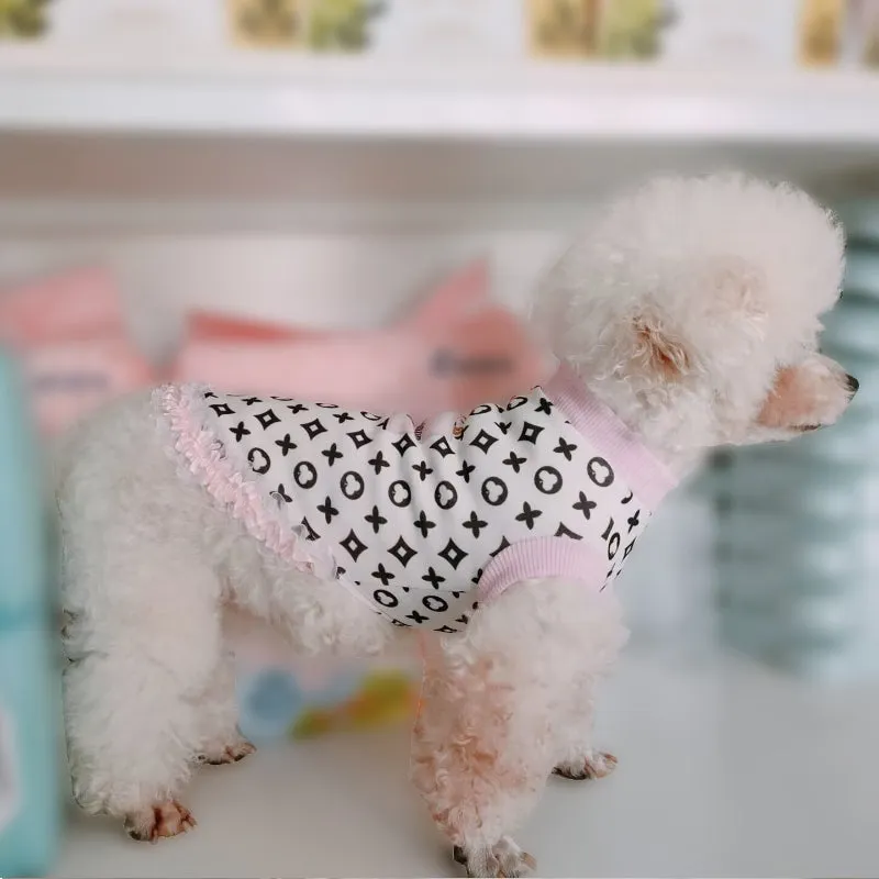 puppy vuiton ruffle top
