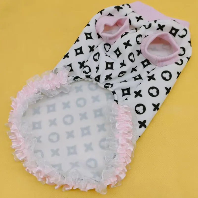 puppy vuiton ruffle top
