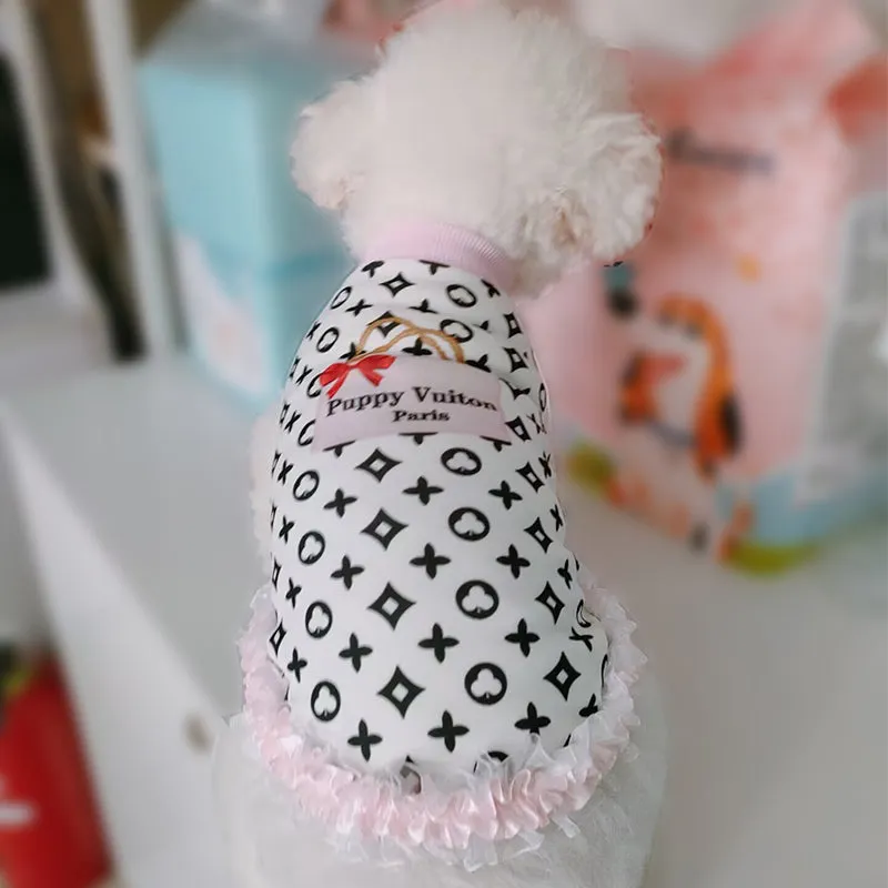 puppy vuiton ruffle top