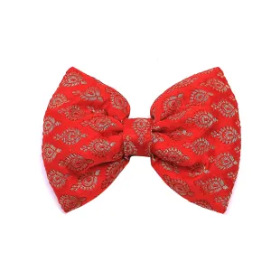 Red Brocade Festive Bow Tie