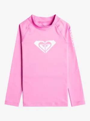 Roxy Child Whole Hearted Rashguard - Cyclamen (Final Sale)