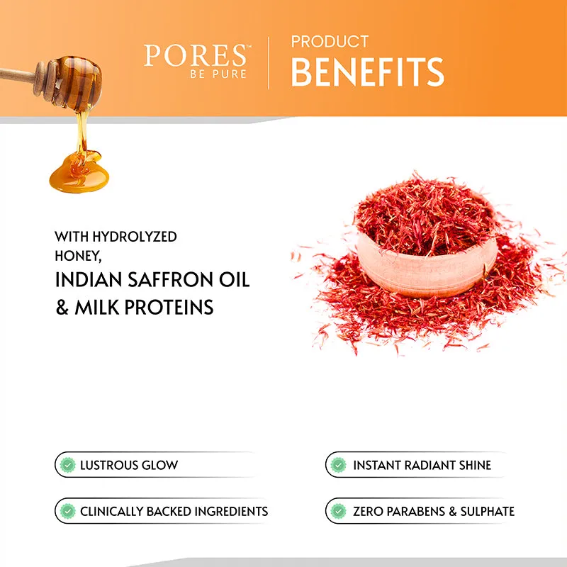 SAFFRON & HONEY FACE SCRUB - With Hydrolyzed Honey, Indian Saffron & Milk Proteins - 100 G