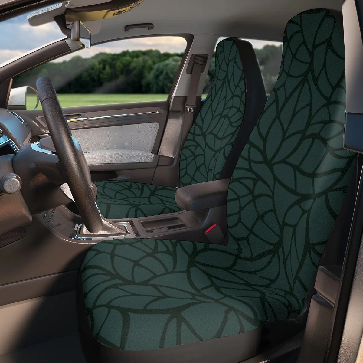 Sage Green Seat Covers for Cars, Boho Car Seat Cover, Hippie Car Accessories for Women, Floral Universal Vehicle Seat Protector