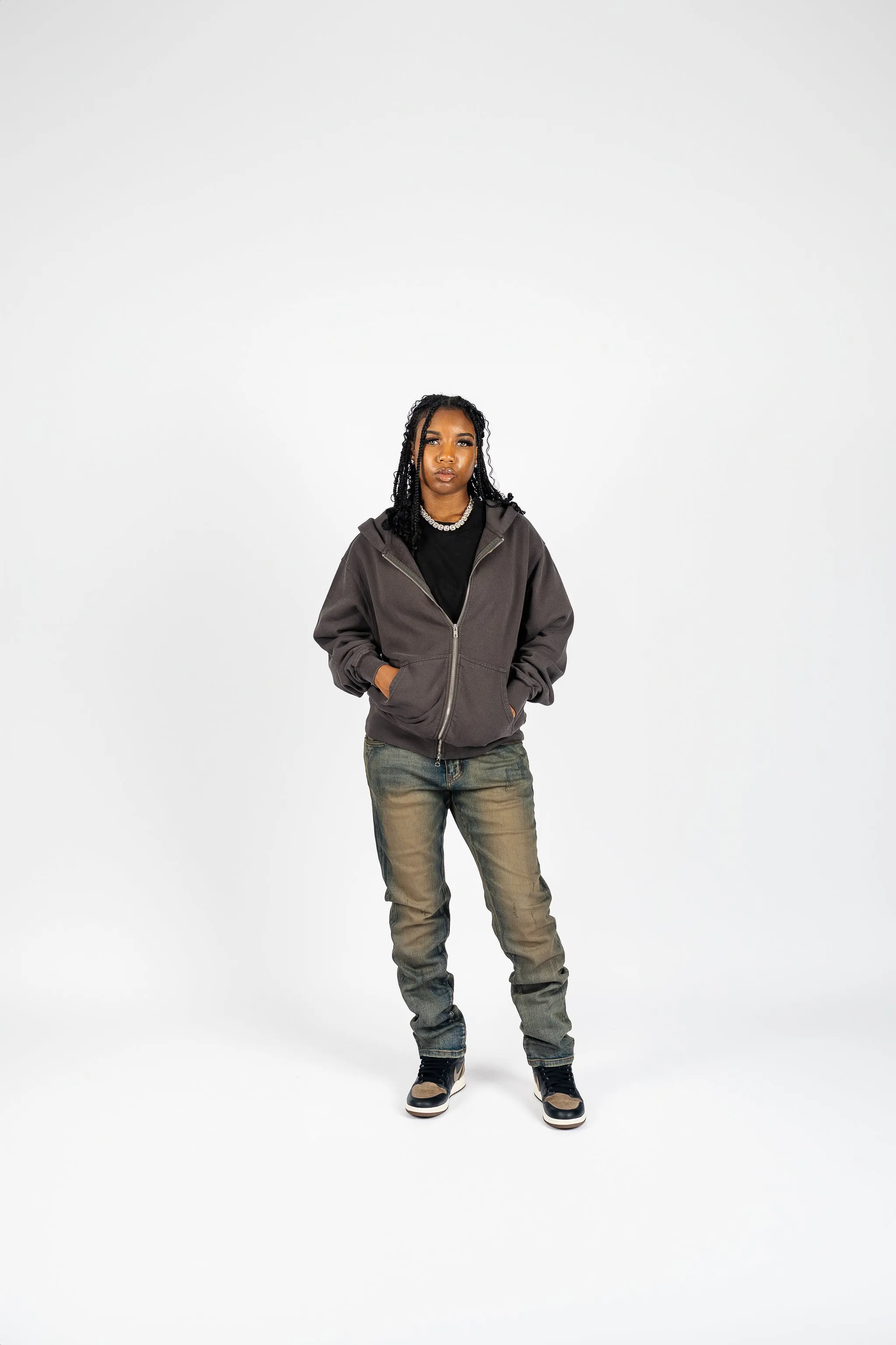 Shaka Wear Garment Dye Zip Up Fleece