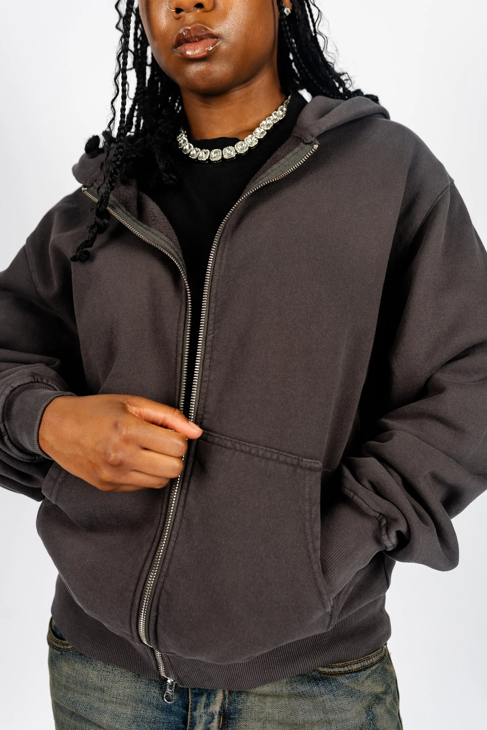 Shaka Wear Garment Dye Zip Up Fleece
