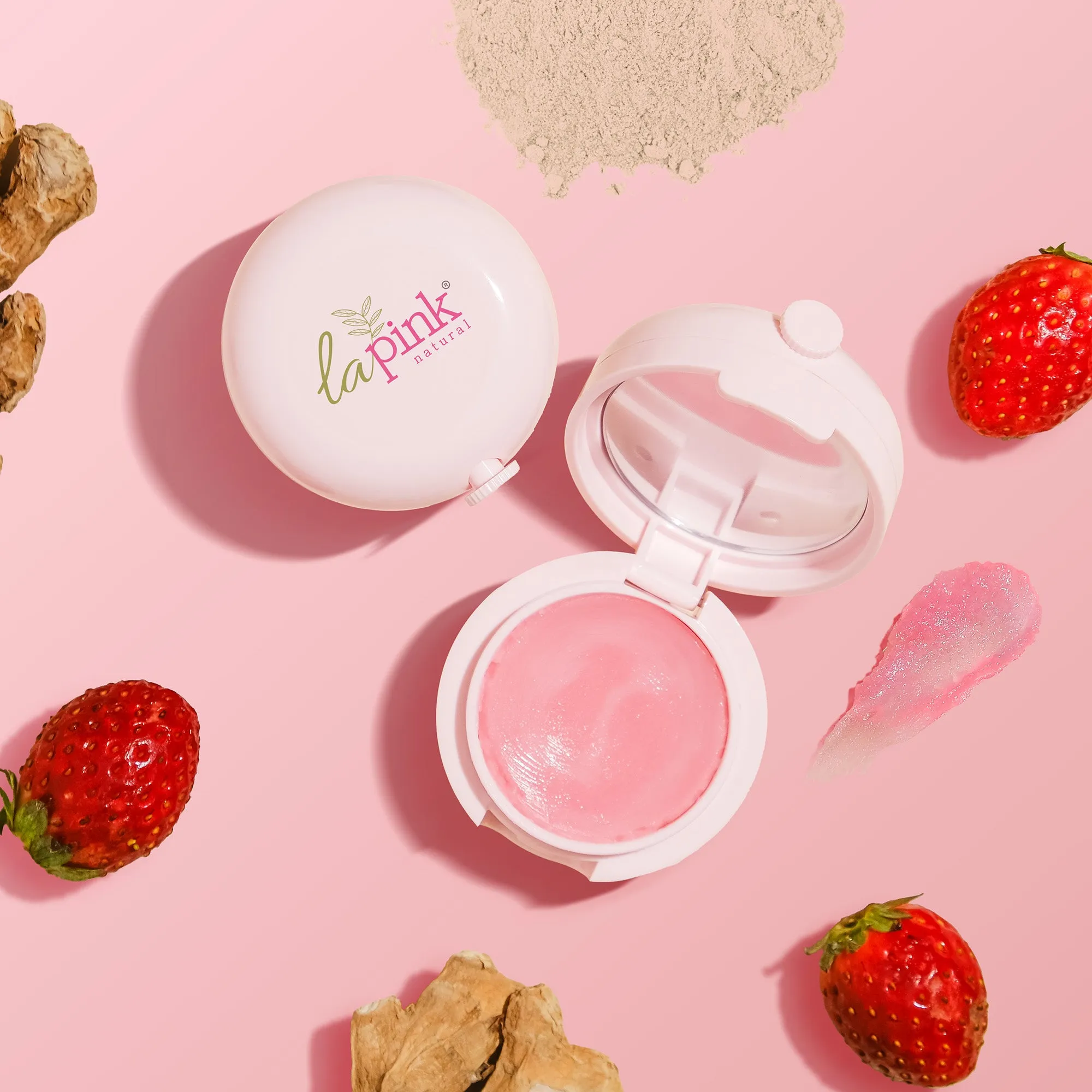 Strawberry Lip Care with White Haldi for Shiny & Natural Tint
