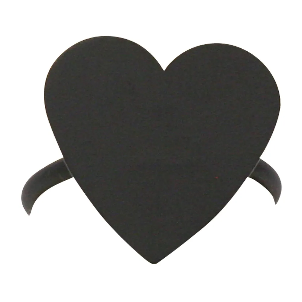 Stylish Silhouetted Wrought Iron Napkin Ring - Matte Black, Durable, Made in USA, 1 3/4 In.