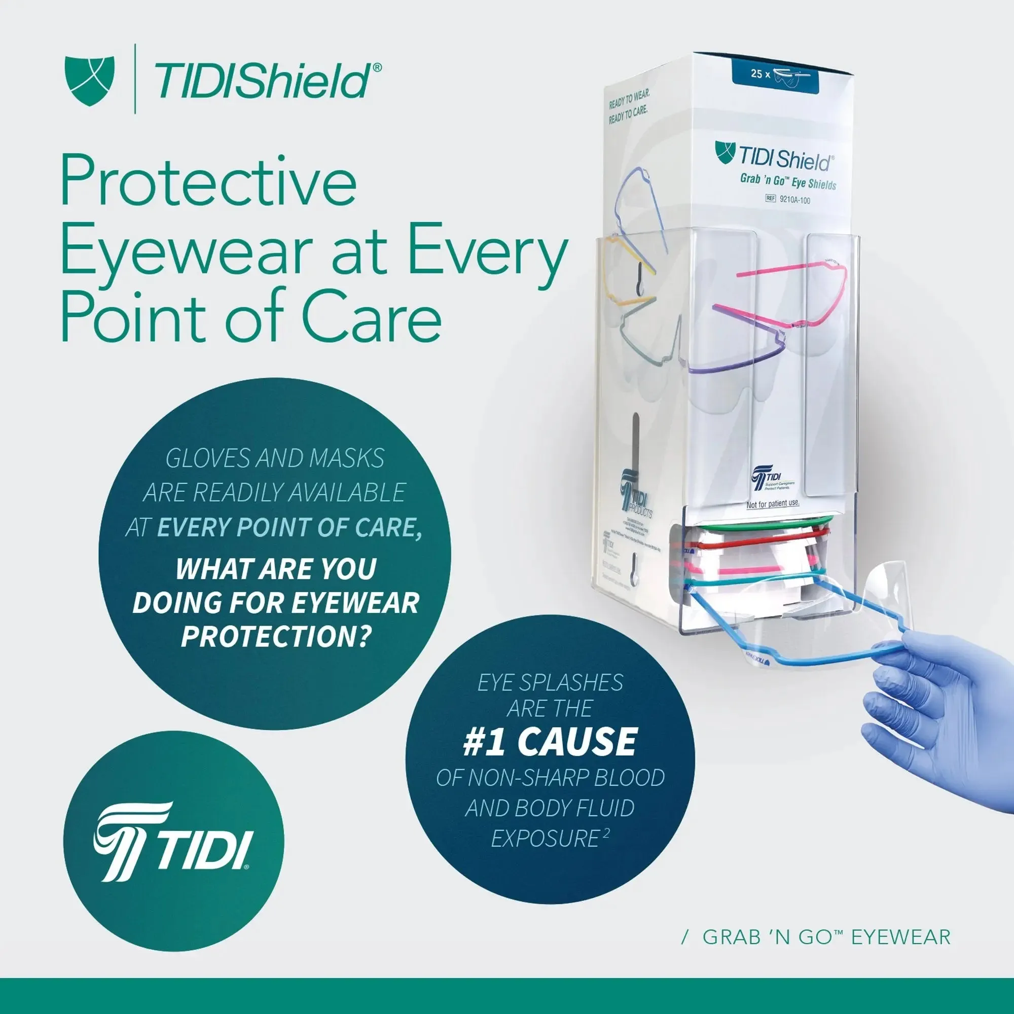 TIDIShield® Grab ‘n Go™ Eye Shields with Dispenser