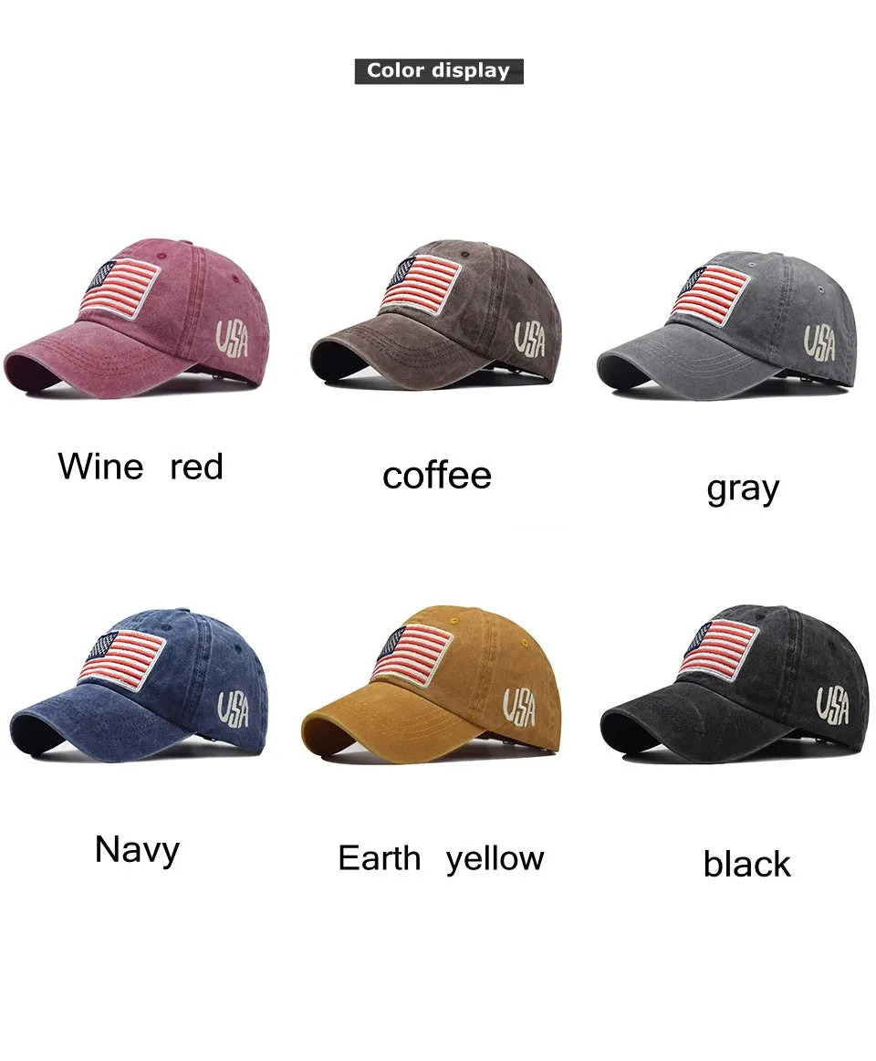 USA Baseball Cap Classic American Flag Hat
