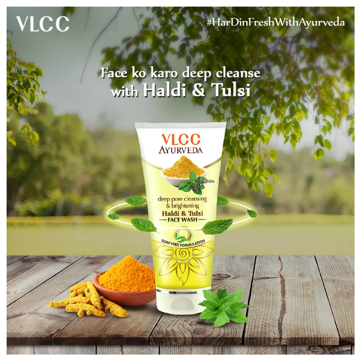 VLCC Deep Pore Cleansing & Brightening Haldi & Tulsi Face Wash